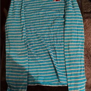 Hollister Striped Turquoise Cardigan